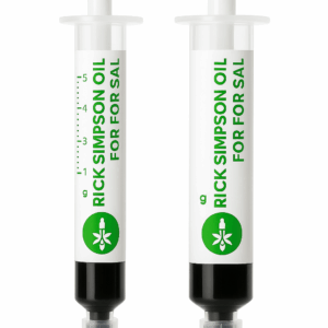 Full-spectrum RSO syringe presented in a clean product shot, ideal for users needing precise Rick Simpson Oil dosing.