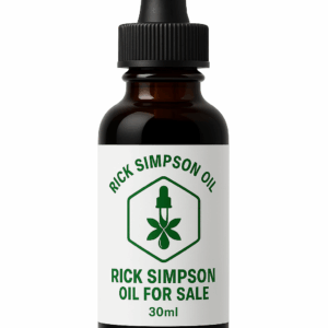 Rick Simpson Oil tincture bottle displayed on a clean background, full-spectrum RSO designed for simple, accurate dosing.