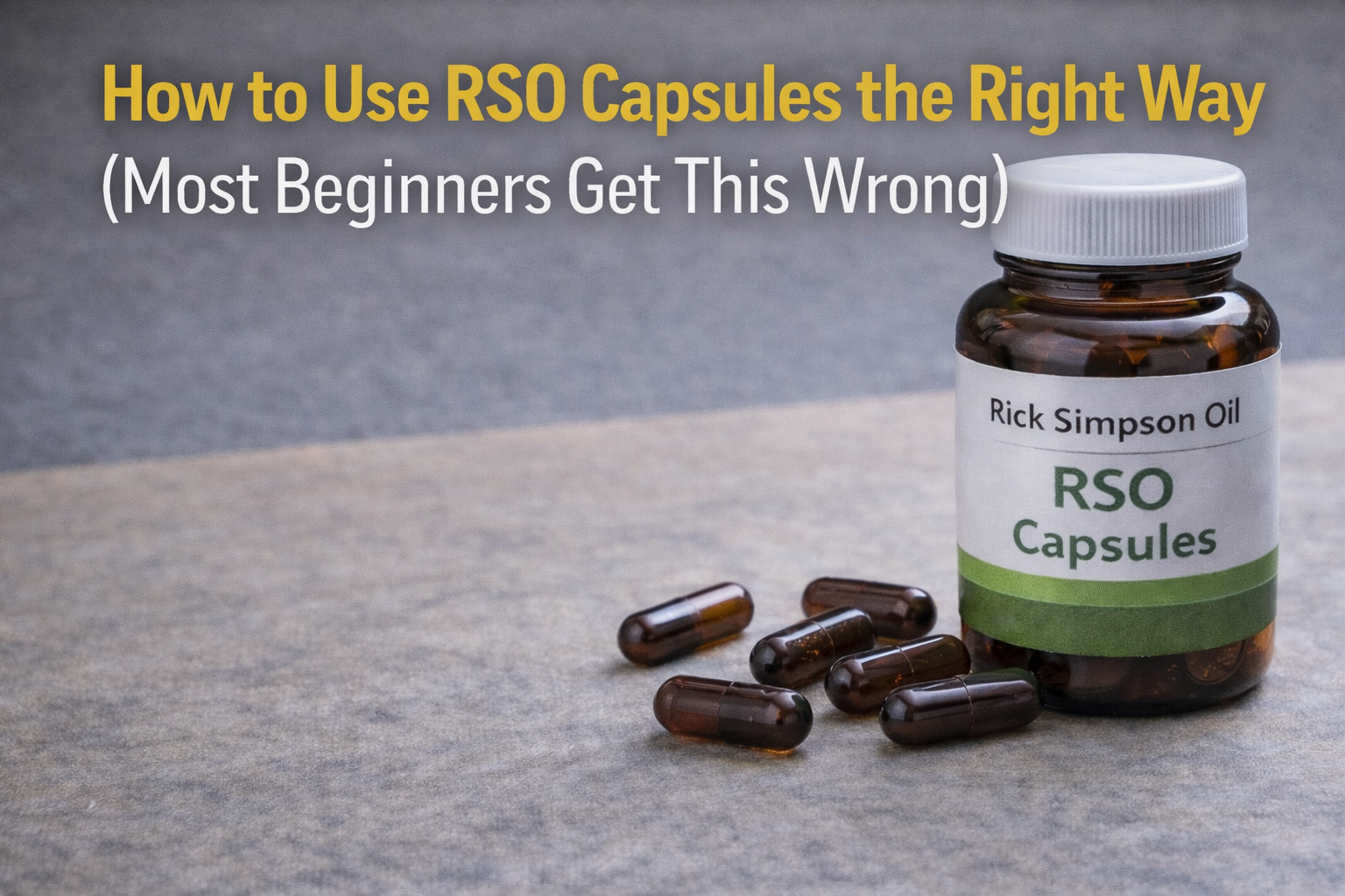 how to use RSO capsules