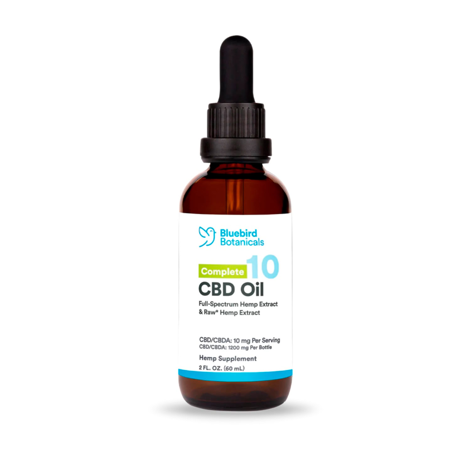 Bluebird Botanicals, Complete CBD + CBDA Oil, Full Spectrum, 2fl oz, 1200mg CBD