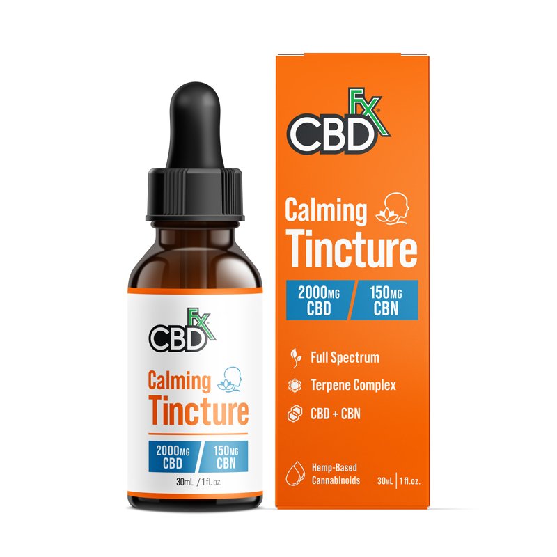 CBDfx, CBD + CBN Oil Calming Tincture, Full Spectrum, 1fl oz, 150mg CBN + 2000mg CBD