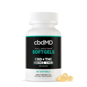 cbdMD, CBD Oil Softgels, Full Spectrum, 60ct, 6000mg CBD
