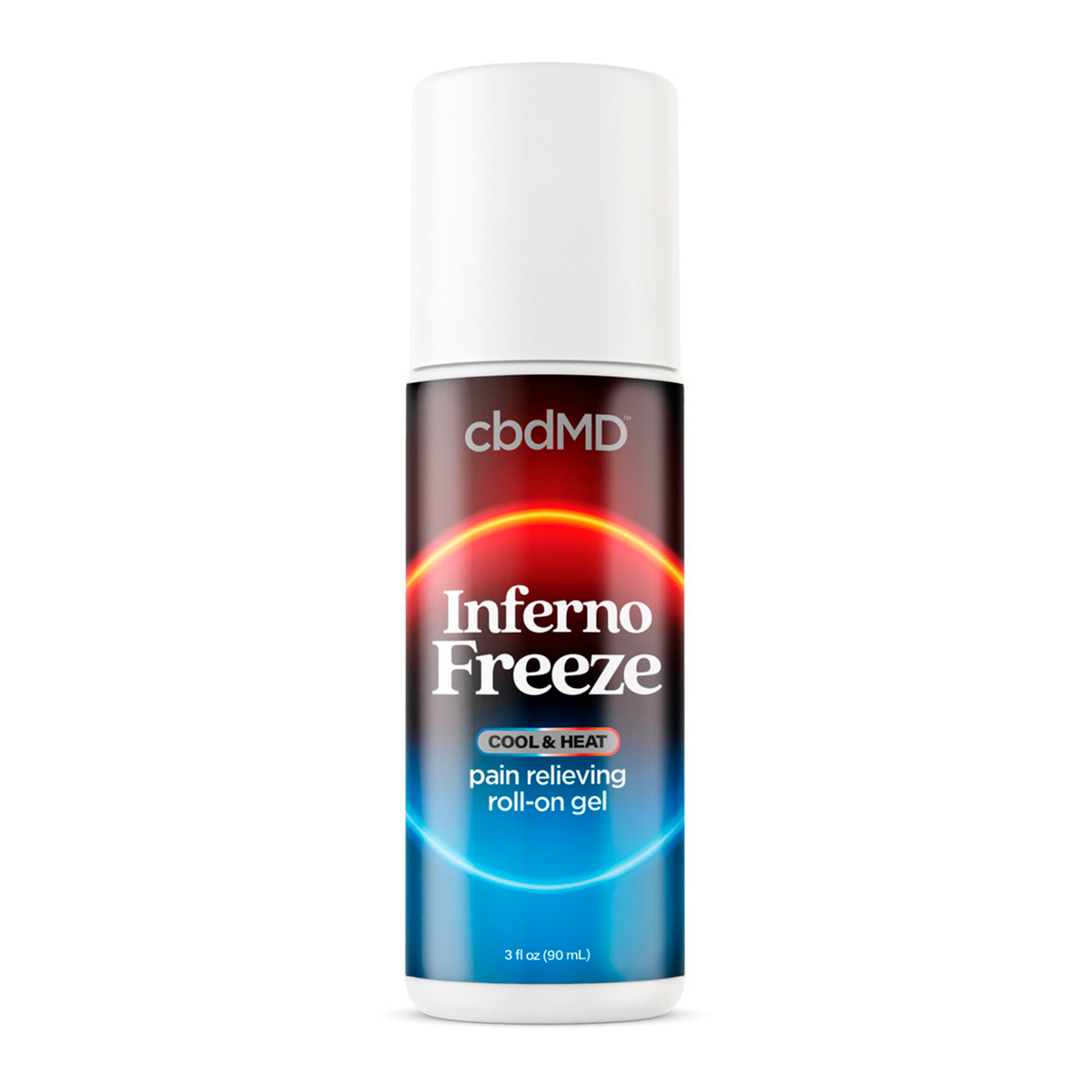 cbdMD, Inferno Freeze CBDa + THC + CBD Roll On, Full Spectrum, 3fl oz, 500mg CBDa + 50mg THC + 3000mg CBD
