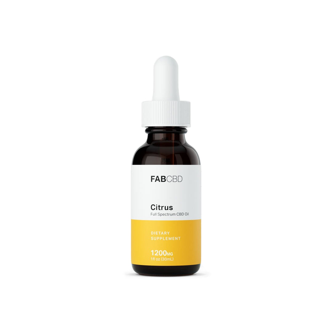 Fab CBD, CBD Oil, Citrus, Full Spectrum, 1fl oz, 1200mg CBD
