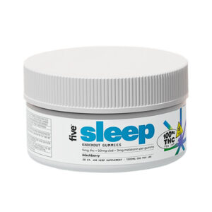 Five Knockout Sleep CBD + THC Melatonin Gummies