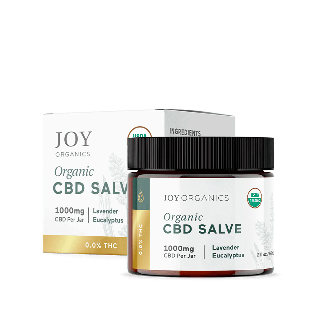 Joy Organics, Organic CBD Salve, Broad Spectrum THC-Free, 2fl oz, 1000mg CBD