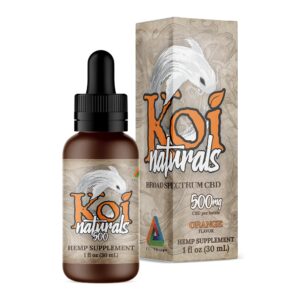 Koi CBD, CBD Oil Tincture, Broad Spectrum, Orange, 1fl oz, 500mg CBD