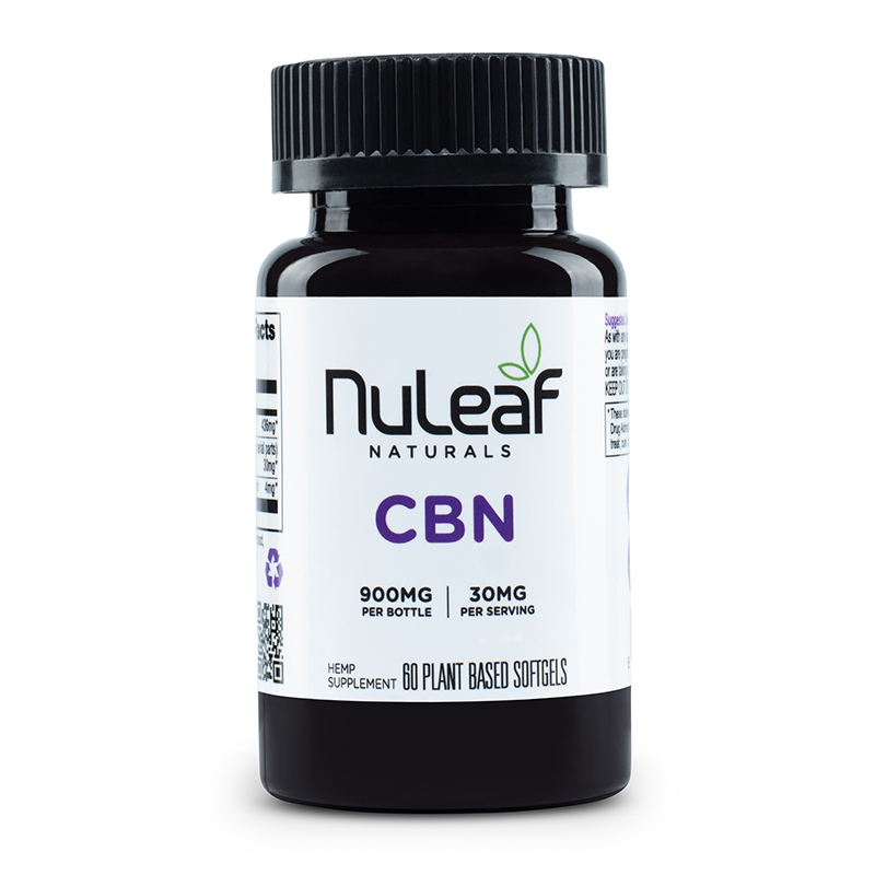 NuLeaf Naturals, CBN Softgels, Full Spectrum, 60ct, 900mg CBN